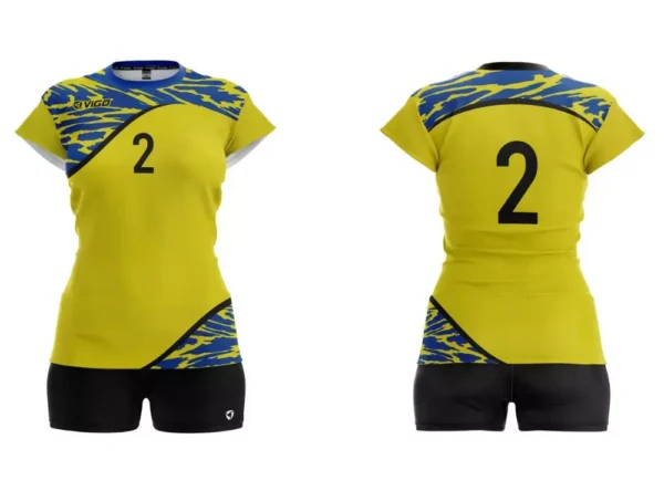 Strój siatkarski damski Spectrum II w kolorze żółtym