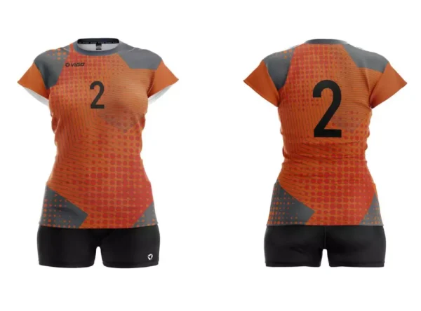 Strój siatkarski damski Spike w kolorze pomarańczowym