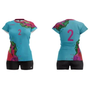 Strój siatkarski damski Triangle w kolorze turkusowym