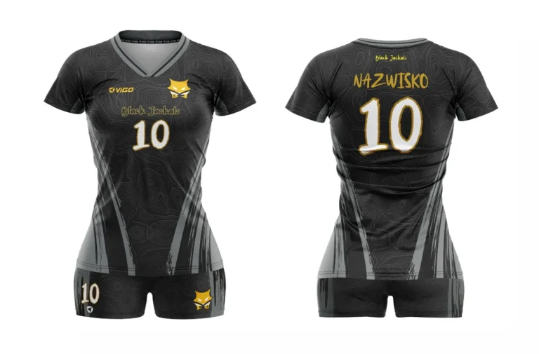 Strój siatkarski damski dla zawodniczek Black Jackals