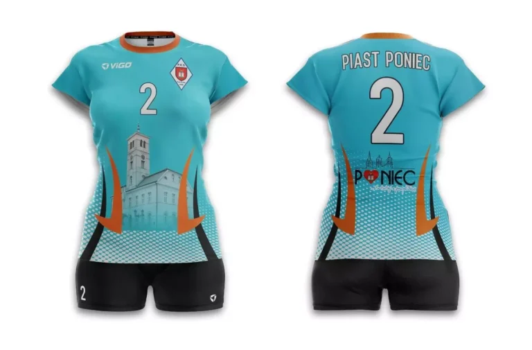 Koszulka siatkarska Fire w kolorze niebieskim dla Piast Poniec