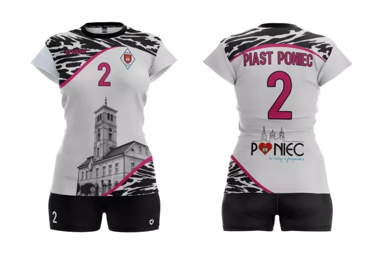 Koszulka siatkarska Spectrum II w kolorze białym dla Piast Poniec