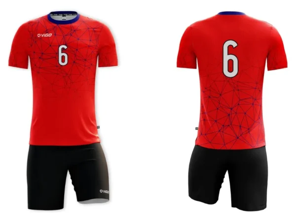 Strój siatkarski męski Astral w kolorze czerwownym