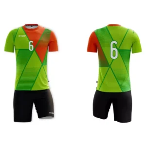 Strój siatkarski męski Captain w kolorze limonkowym