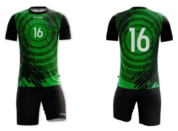 Strój siatkarski męski Play-off w kolorze zielono-czarnym