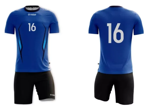 Strój siatkarski męski Point w kolorze niebieskim