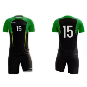 Strój siatkarski męski Scout w kolorze czarno-zielonym