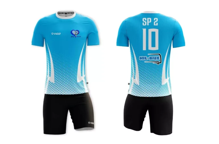 Męska koszulka siatkarska Fire w kolorze błękitnym