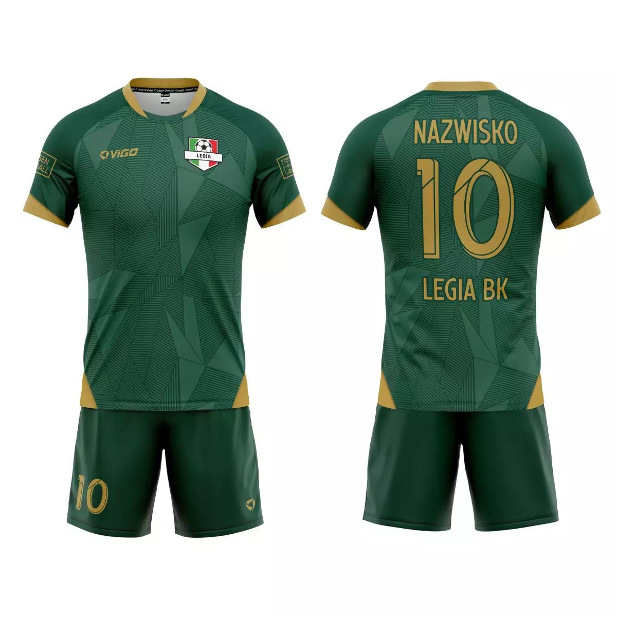 Stroje piłkarskie z nadrukiem marki VIGO dla Legii BK