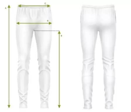 Tabela rozmiarów spodni treningowych marki VIGO